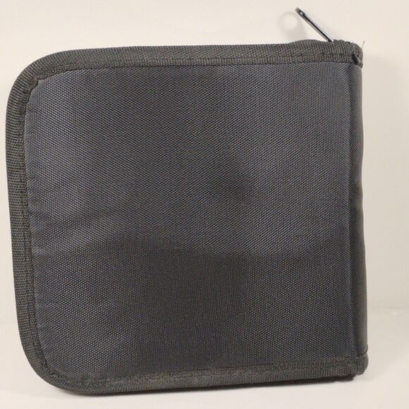 CD Case Holder Organizer 24 CDs Nylon Zippered Black Storage Travel Carry - Picture 2 of 6